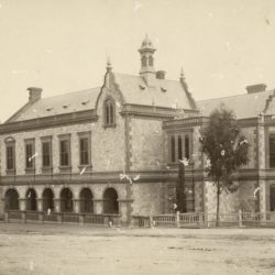 A photograph of Old Parliament House, Adelaide on North Terrace from the 1860s