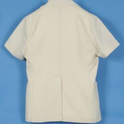 the back of a cream safari suit jacket